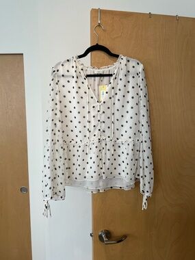 Wilfred White Polka Dot Blouse